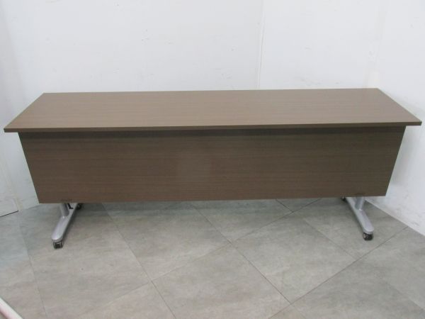 【中古品】イトーキ 1800サイドスタックテーブル THE-184L‐17 ブラウン