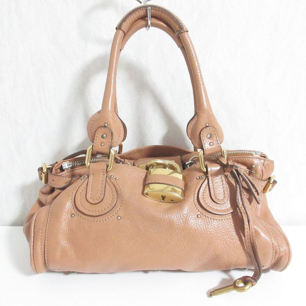 良品 Chloe クロエ パディントン レザー ハンドバッグ ブラウンベージュ レディース 古着 中古 USED