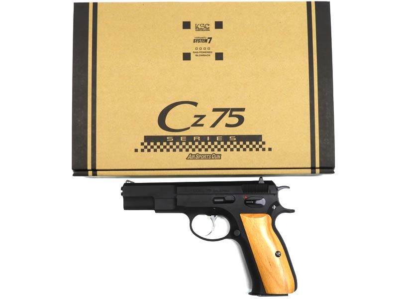 [KSC] Cz75 1st ファースト システム7 HW ウッドグリップスペシャル ガスブローバック (中古美品トイガン)