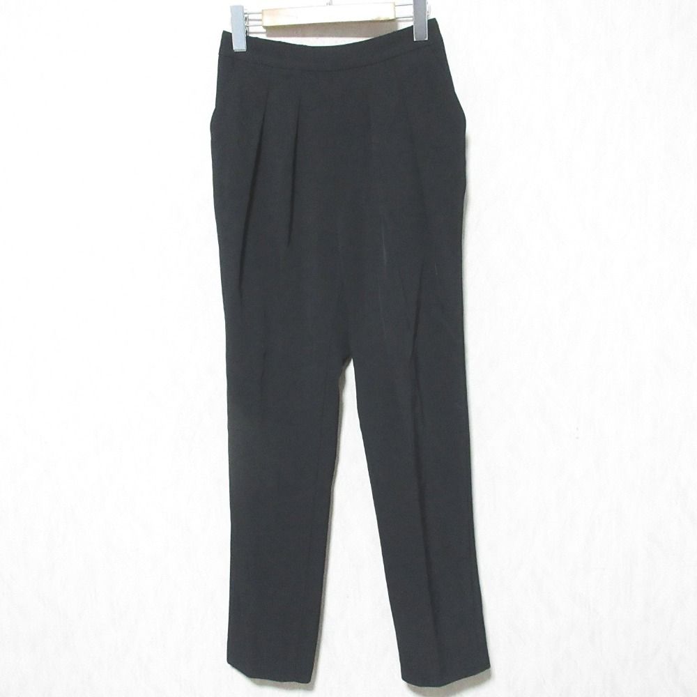 美品 Col Pierrot コルピエロ テーパード タックドレスパンツ 22030560400130 サイズ38 ブラック レディース 古着 中古 USED