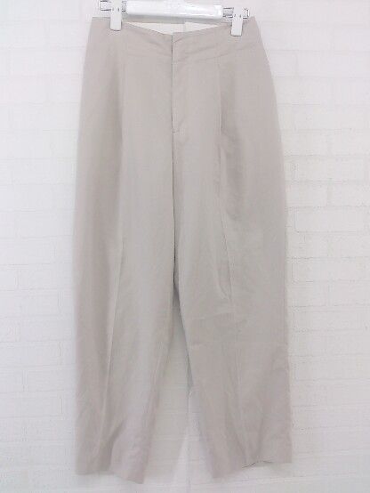 ◇ green label relaxing UNITED ARROWS タック スラックス パンツ サイズ38 ライトベージュ レディース P 【中古】 【1208260006339】