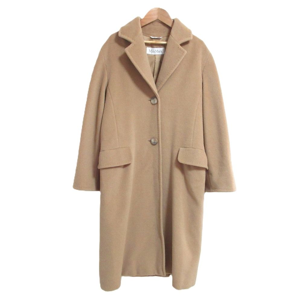 良品 Max Mara マックスマーラ カシミヤブレンド ウールコート サイズ38 ベージュ レディース 古着 中古 USED