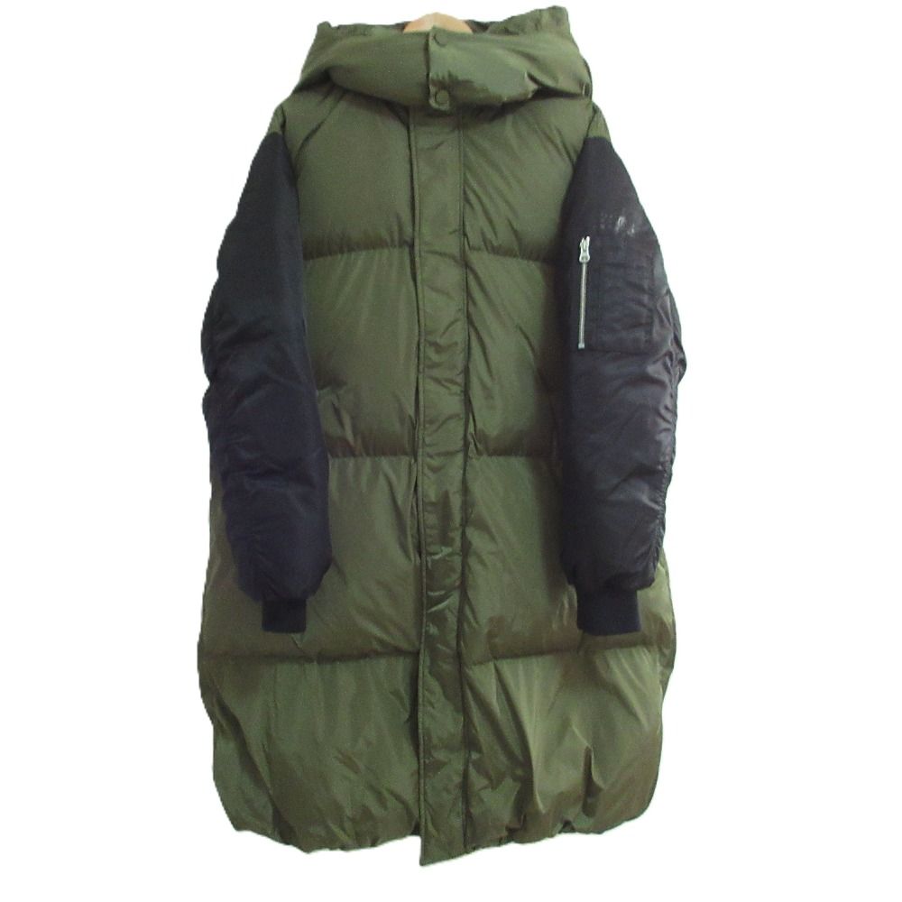 未使用 24AW MM6 Maison Margiela エムエムシックス メゾンマルジェラ ダウンコート M60613 MM6J82U サイズ16 カーキ ブラック キッズ 古着 中古 USED