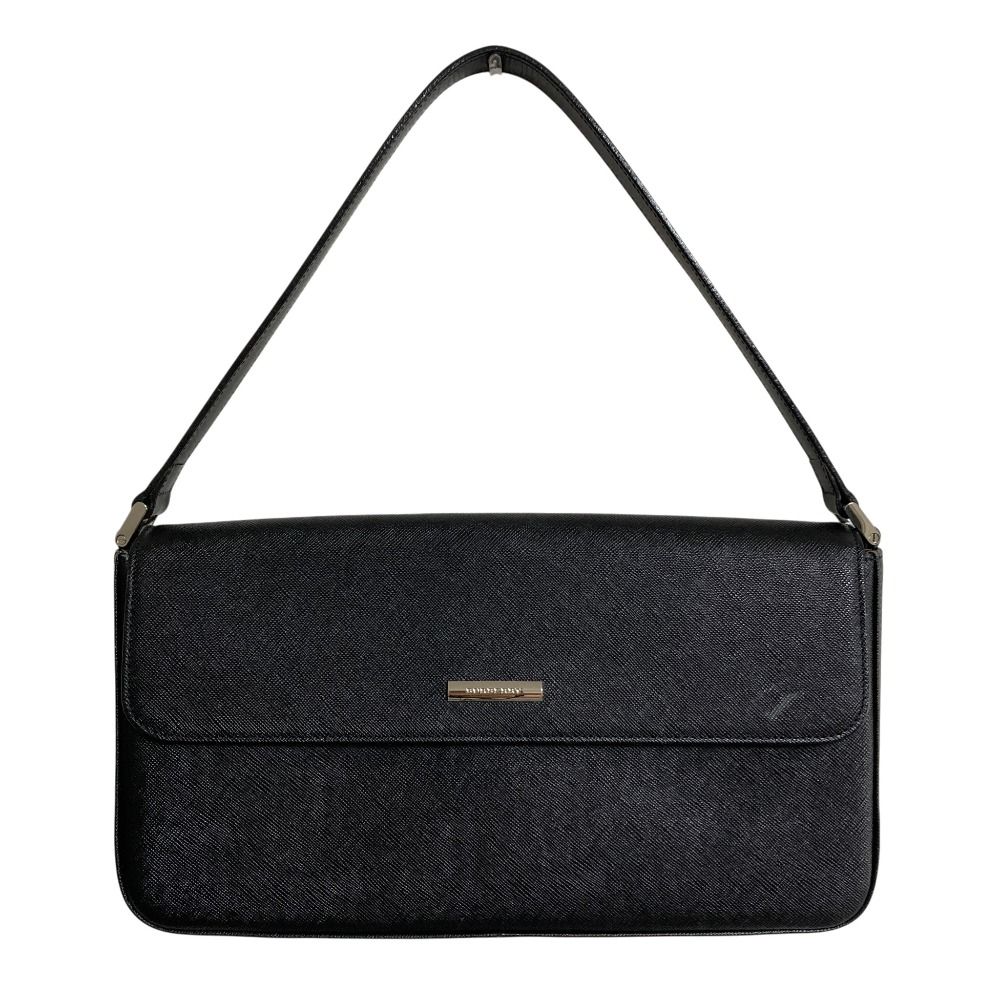 良品 BURBERRY バーバリー ノバチェック レザー ワンショルダーバッグ ブラック レディース 古着 中古 USED