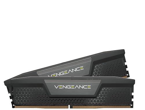 CORSAIR DDR5-5200MHz デスクトップPC用メモリ VENGEANCE DDR5シリーズ (PC5-41600) Intel XMPメモリキット 16GB ブラック [8GB×2枚] CMK16GX5M2B5200C40/