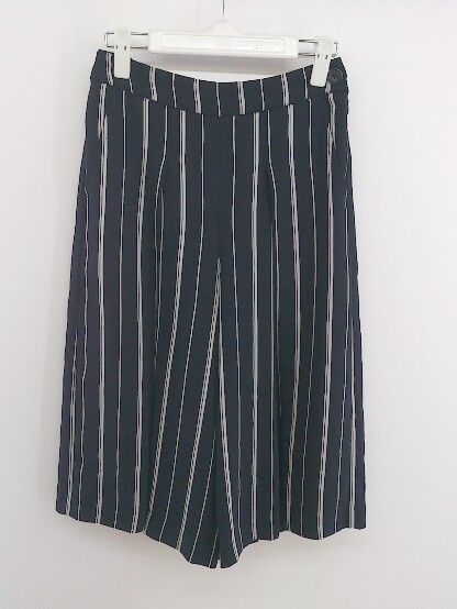 ◇ PLST プラステ ストライプ ウエストゴム ガウチョパンツ サイズXS ネイビー グレー レディース P 【中古】 【1208260014020】