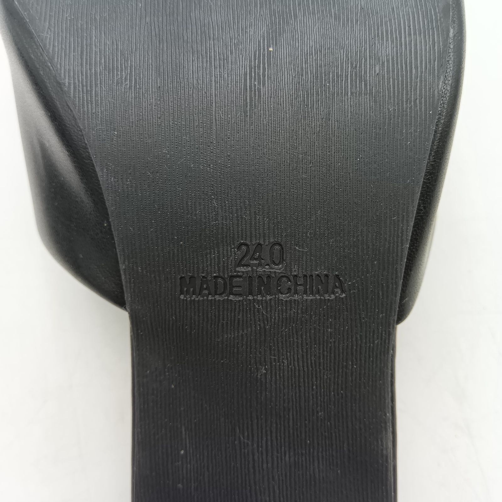 GRL グレイル スクエアトゥ ギャザーサンダル レディース 24cm 黒 ブラック D-7-5