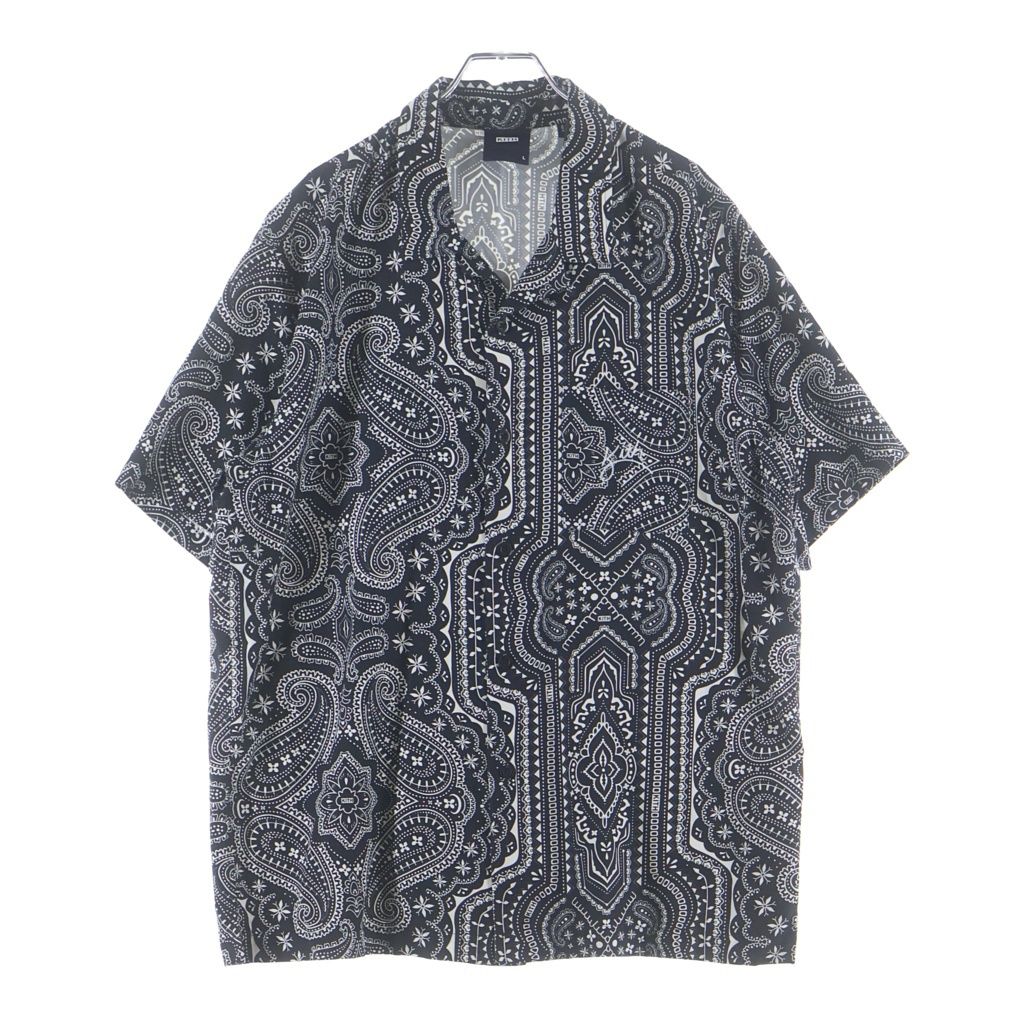 KITH (キス) 20SS Summer Camp Collar Bandana Shirt ペイズリー柄 バンダナ 半袖シャツ ブラック KH3754