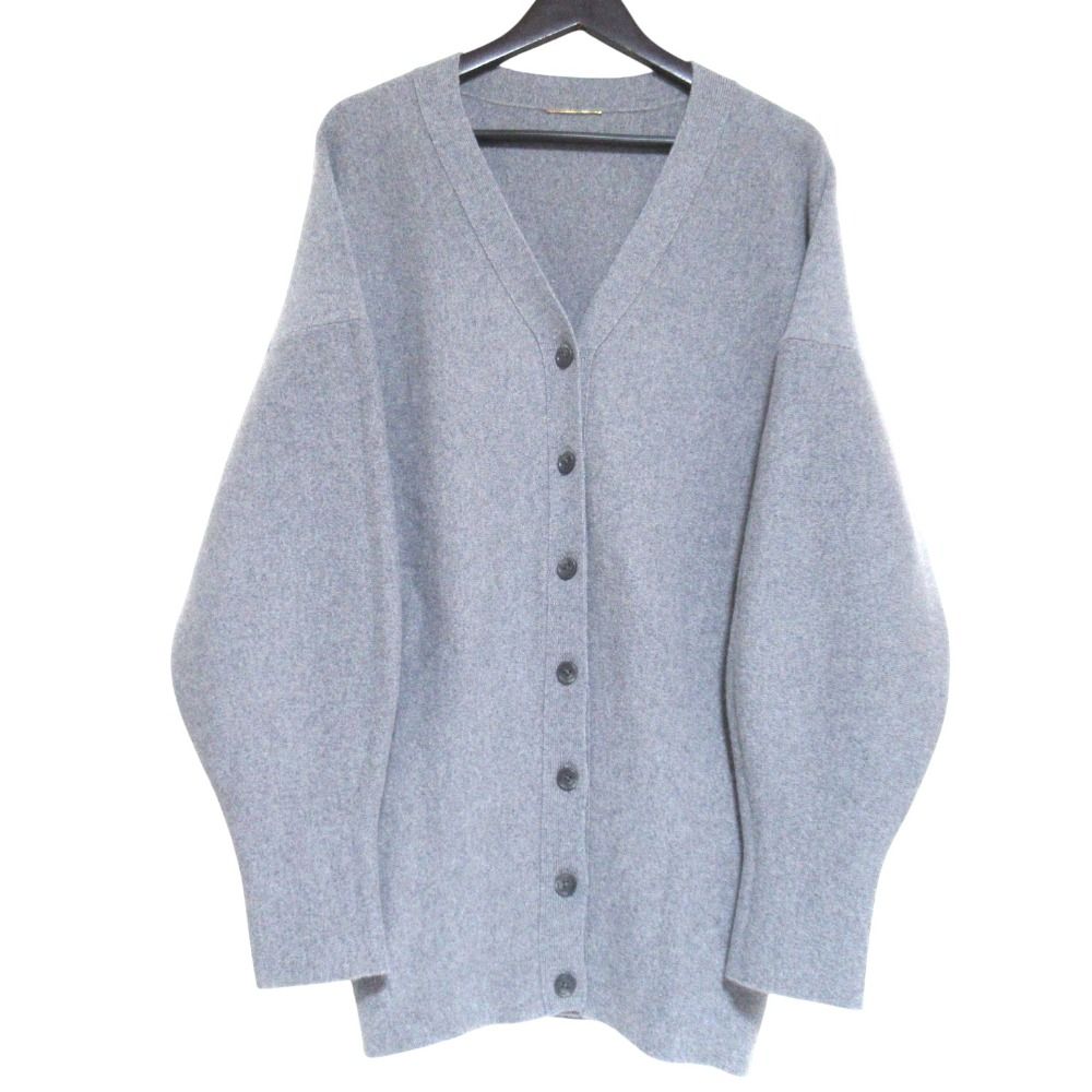 美品 23AW L'Appartement アパルトモン ドゥーズィエムクラス Volume Knit Cardigan ロング ニット カーディガン グレー レディース 古着 中古 USED 14,036円