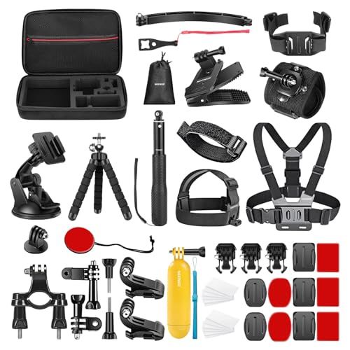 NEEWER 50 in 1 アクションカメラアクセサリーキットコンパチブルGoPro Hero 13 12 11 DJI OSMO 4 3 2 Insta360 X4 X3 SJCAM AKASO VicTsing APEMAN Campa 308d38b7