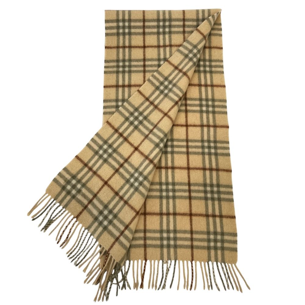 美品 Burberrys バーバリー ノバチェック カシミヤ100% マフラー