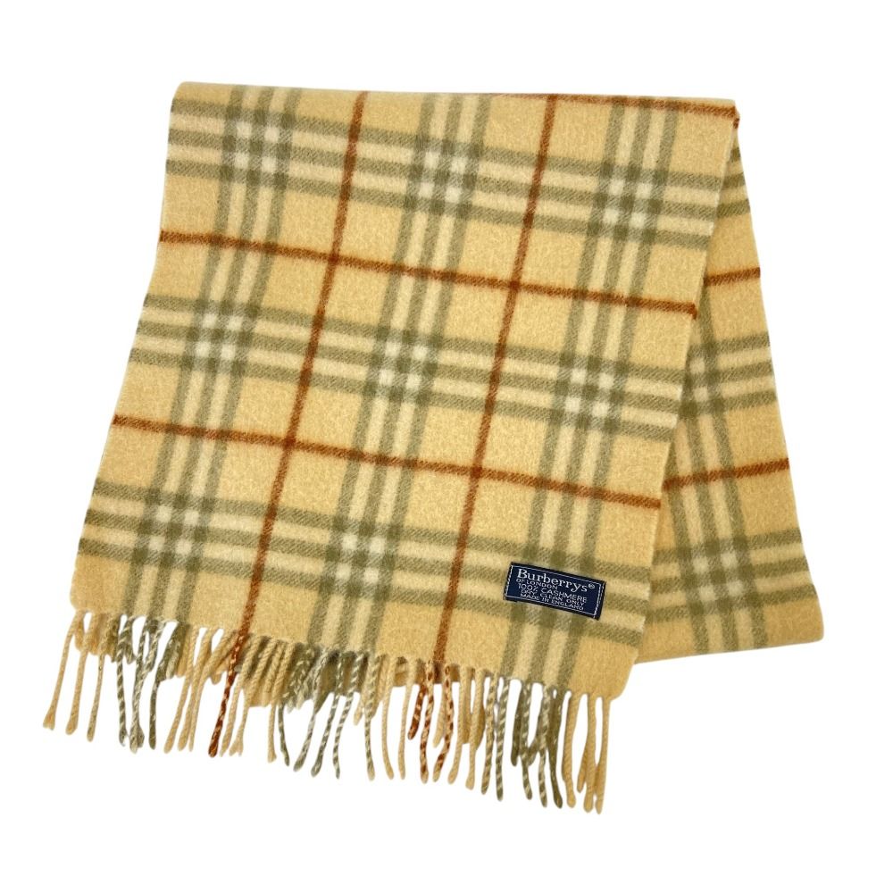 美品 Burberrys バーバリー ノバチェック カシミヤ100% マフラー