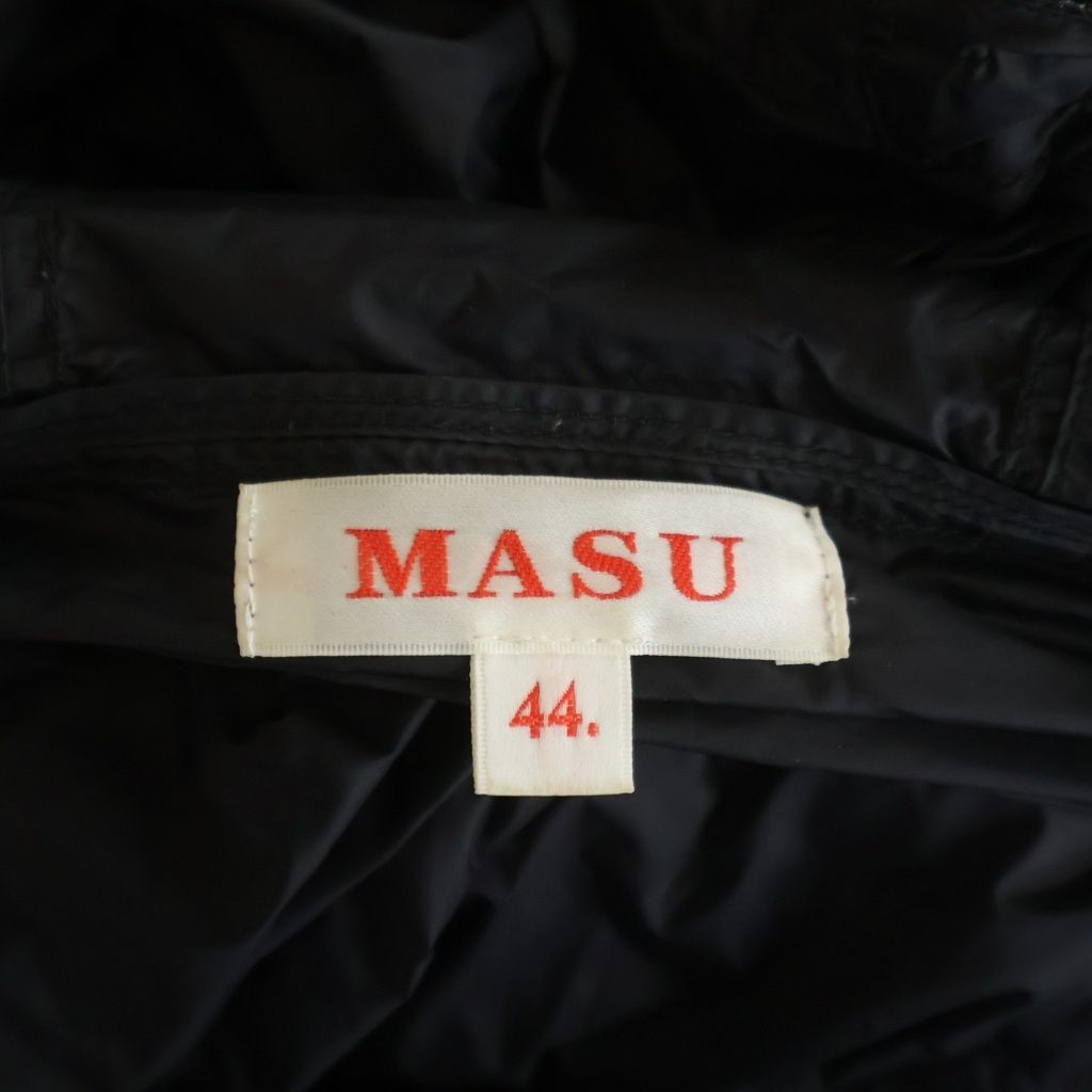 MASU (エムエーエスユー) 23SS DANCING ANORAK MMSS-BL0523 ダンシングアノラック ジップアップ ナイロン フーディパーカー ブラック