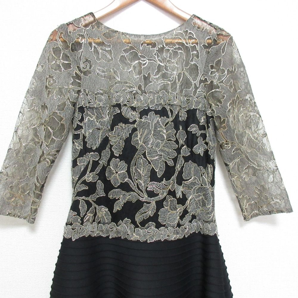 良品 TADASHI SHOJI タダシショージ レース切替 ドレス ワンピース
