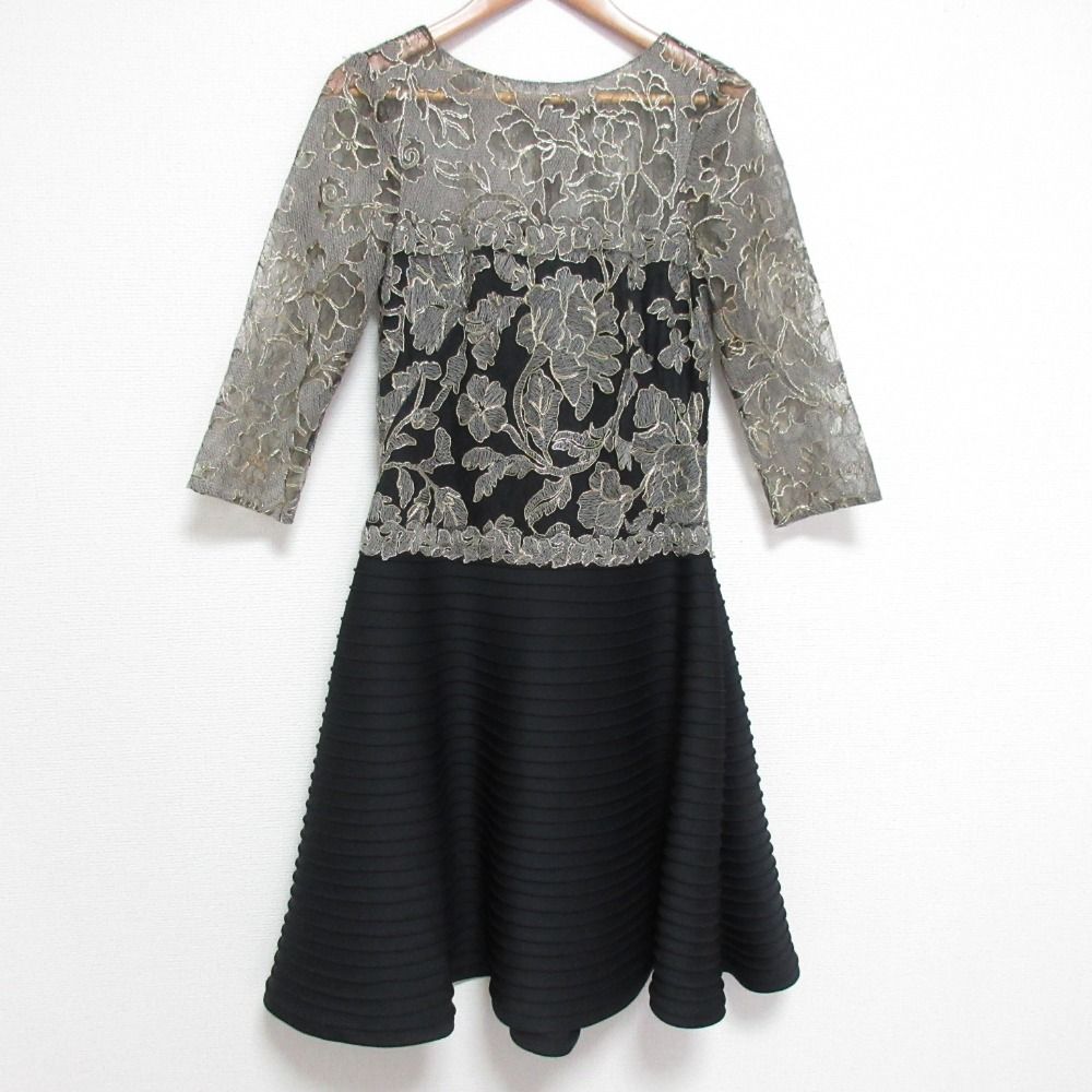 良品 TADASHI SHOJI タダシショージ レース切替 ドレス ワンピース