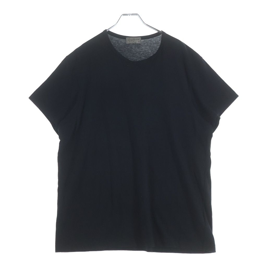 Yohji Yamamoto POUR HOMME (ヨウジヤマモト プールオム) 17AW バックプリント クルーネック コットン 半袖スタッフTシャツ カットソー ブラック HK-T40-082