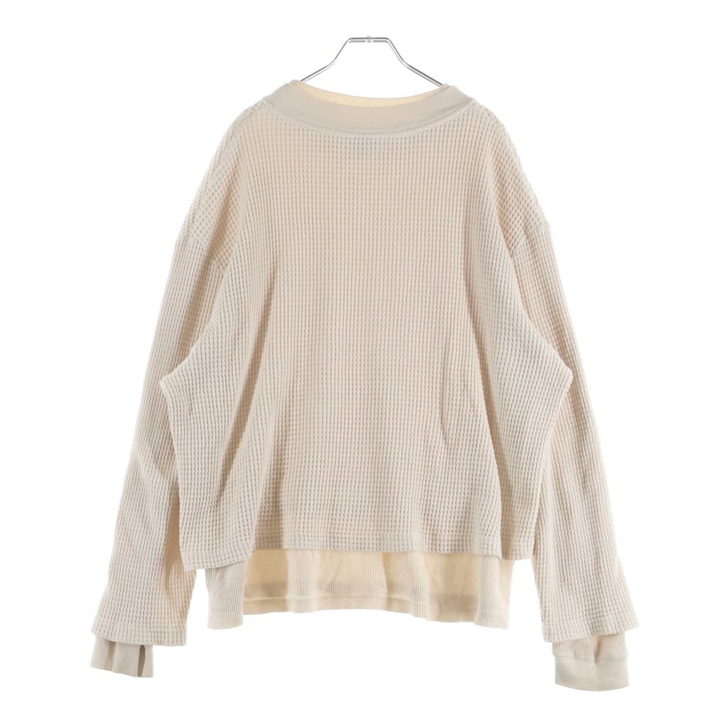 424 (フォートゥーフォー) レイヤード ワッフル サーマル 長袖Tシャツ 