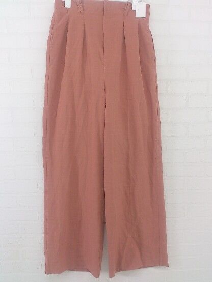 ◇ JEANASIS ジーナシス ツータック レーヨン調 パンツ サイズM テラコッタ オレンジ系 レディース P 【中古】 【1208290001762】