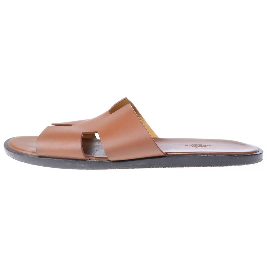 HERMES (エルメス) イズミール Hロゴ レザー フラットサンダル