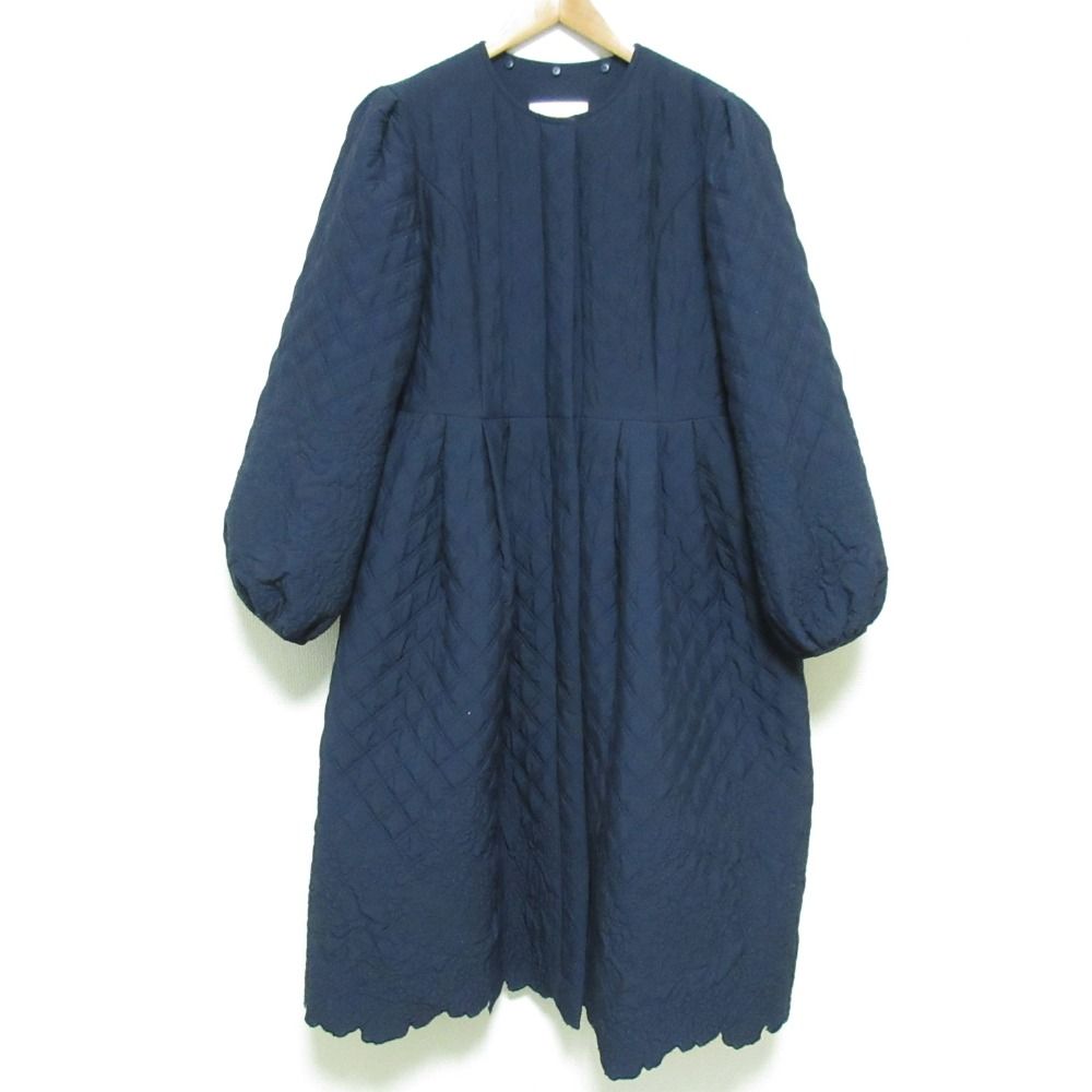 良品 Chesty チェスティ 刺繍キルティングコート サイズ1 ネイビー レディース 古着 中古 USED