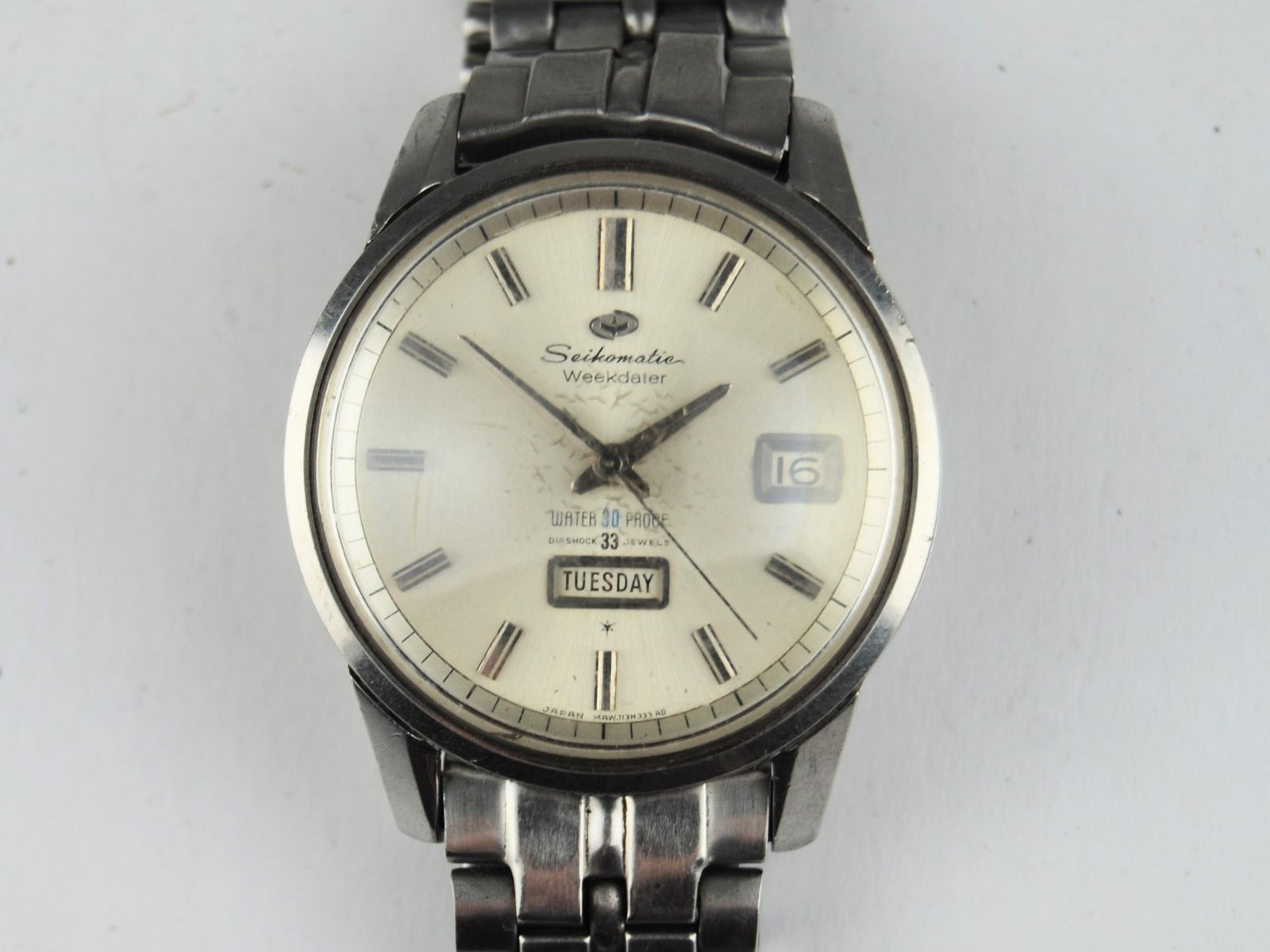 【USED/要修理品】SEIKOセイコー weekdater 33石 自動巻き メンズ時計 MAWJ13H333