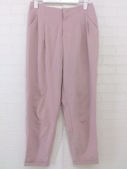 ◇ Simplicite シンプリシテェ ワンタック 裾ダブル パンツ ピンク系 レディース P 【中古】 【1208290004596】