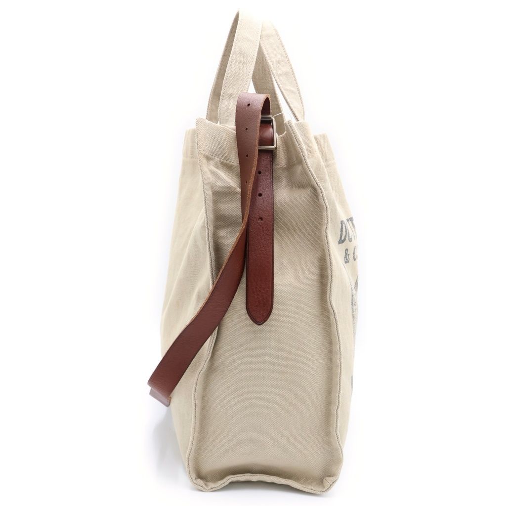 RRL (ダブルアールエル) キャンバス ロゴプリント レザーストラップ