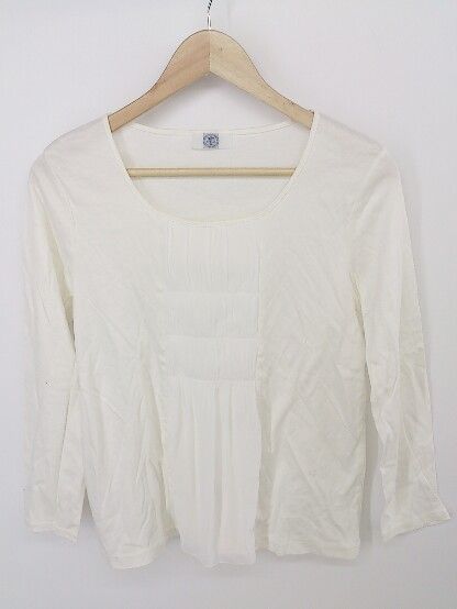 ◇ J.PRESS Jプレス 切り替え 無地 長袖 Tシャツ カットソー サイズ ホワイト レディース P 【中古】 【1208290003049】