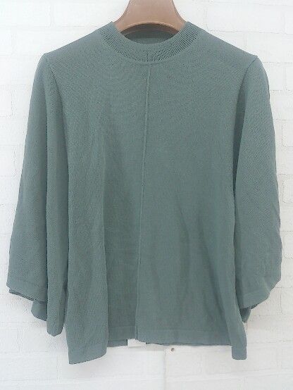 ◇ STYLEMIXER スタイルミキサー ハイネック 七分袖 ニット カットソー サイズF グリーン系 レディース P 【中古】 【1208290002752】