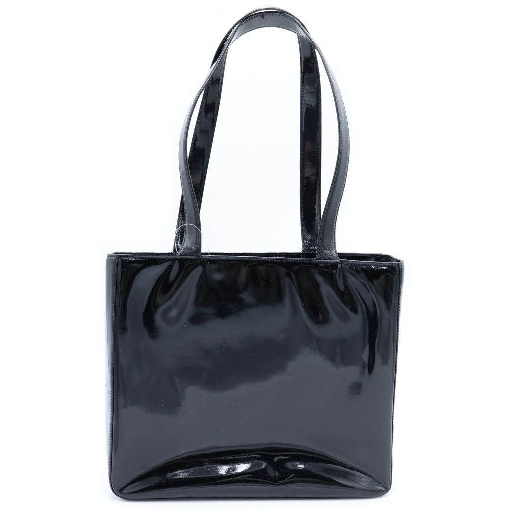 CHANEL (シャネル) ロゴハンドバッグ ミニトートバッグ ブラック
