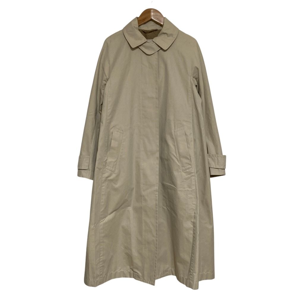 美品 MAX MARA THE CUBE マックスマーラ ザ・キューブ コットン ステンカラーコート サイズ34 ベージュ レディース 古着 中古 USED