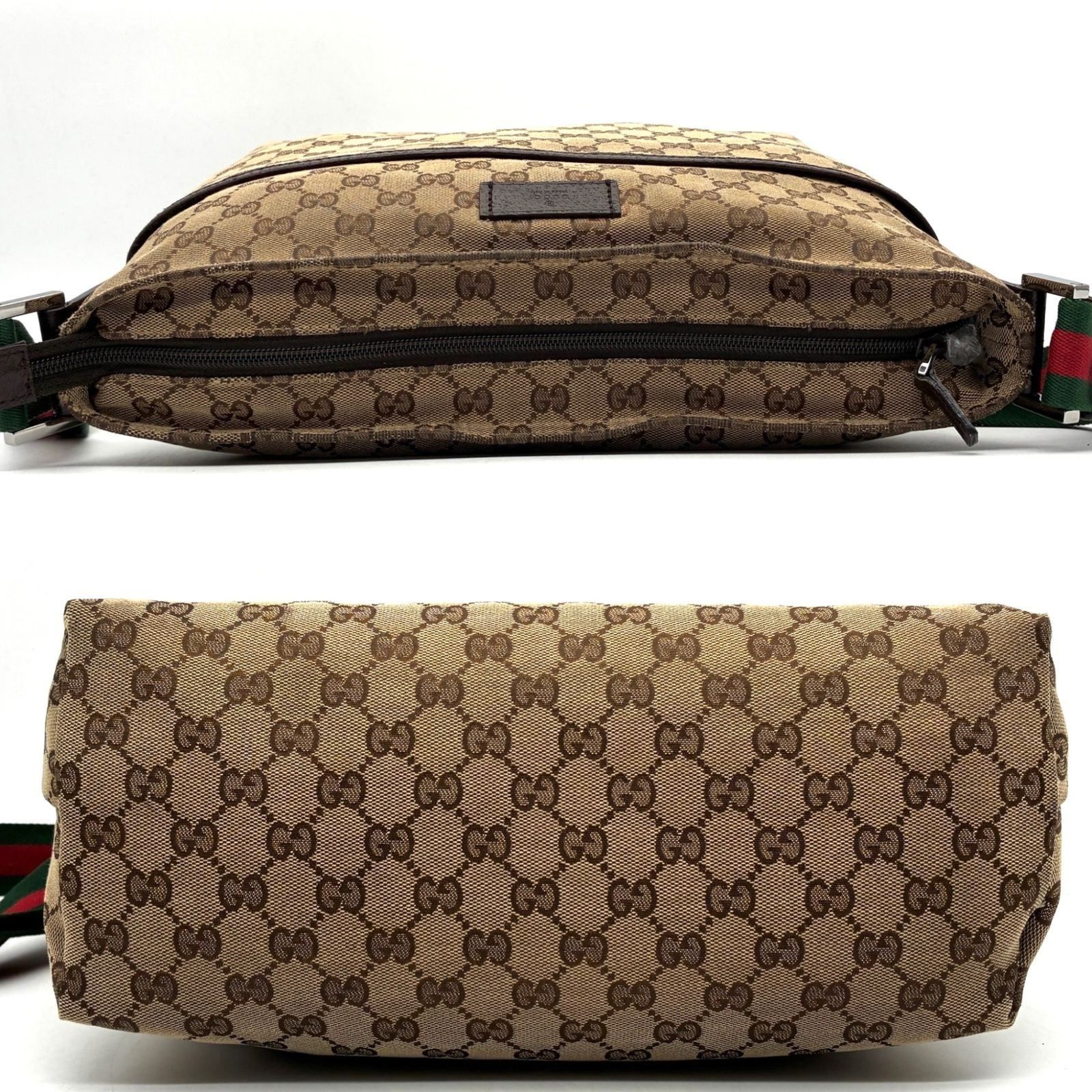 グッチ GUCCI GGキャンバス シェリーライン ショルダーバッグ ベージュ 