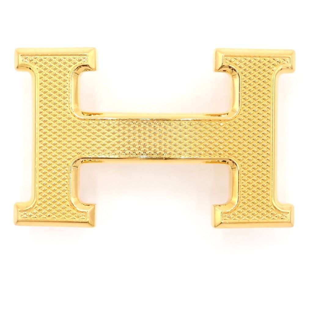 HERMES (エルメス) ギヨシェ Hベルトバックル ゴールド