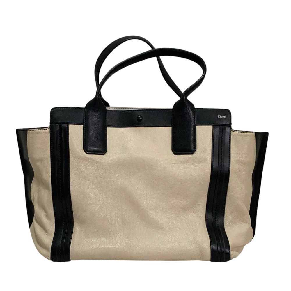 良品 Chloe クロエ アリソン トートバッグ サイズ0 ベージュ ブラック レディース 古着 中古 USED