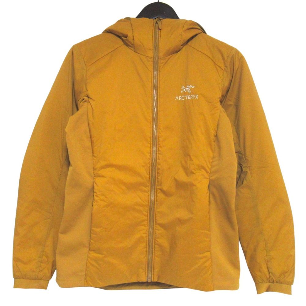 美品 ARCTERYX アークテリクス ATOM HOODY W フーディー ナイロン ジップアップパーカー パデッドジャケット XS マスタード イエロー レディース 古着 中古 USED