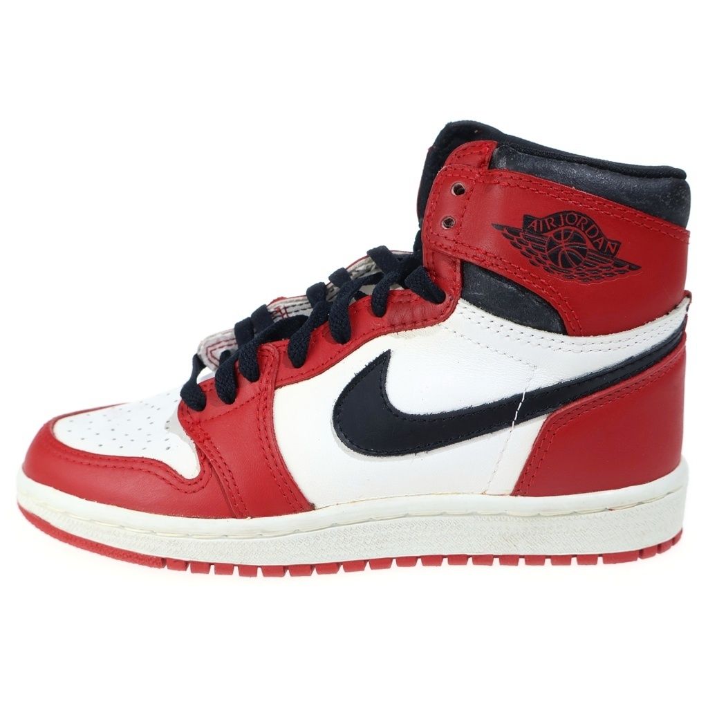 NIKE (ナイキ) 【観賞用1985年製】 AIR JORDAN 1 CHICAGO HIGH OG エアジョーダン1 シカゴ ハイカットスニーカー レディース レッド/ホワイト US6/24cm