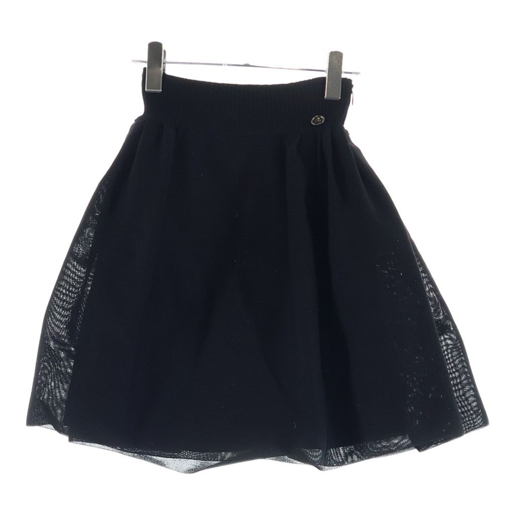 CHANEL (シャネル) スカート ブラック ヴィスコース #36 P45384K04770