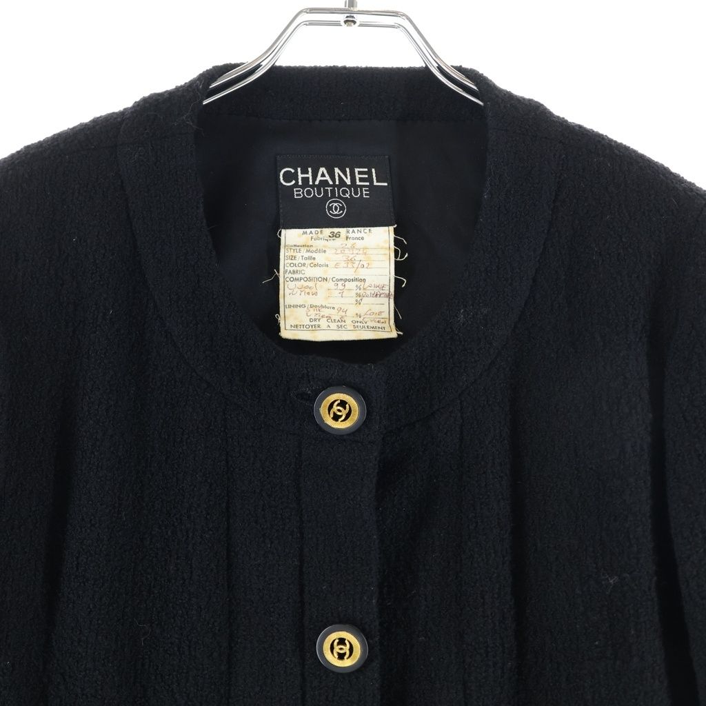 CHANEL (シャネル) ココボタン ツイードセットアップ ブラック #36