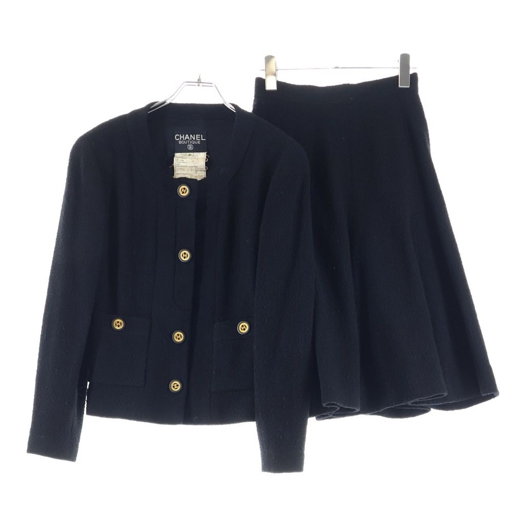 CHANEL (シャネル) ココボタン ツイードセットアップ ブラック #36