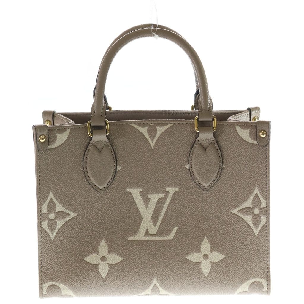 LOUIS VUITTON (ルイヴィトン) モノグラム アンプラント オンザゴー PM 2WAYバッグ ハンドバッグ ショルダーバッグ バイカラー ベージュ カーフスキン M45779 ゴールド金具 190,575円