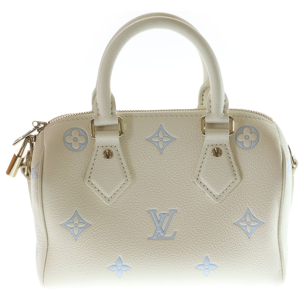 LOUIS VUITTON (ルイヴィトン) モノグラムアンプラント スピーディ バンドリエール20 2WAYバッグ ハンドバッグ ショルダーバッグ ミルキーホワイト レザー M28314 ゴールド金具