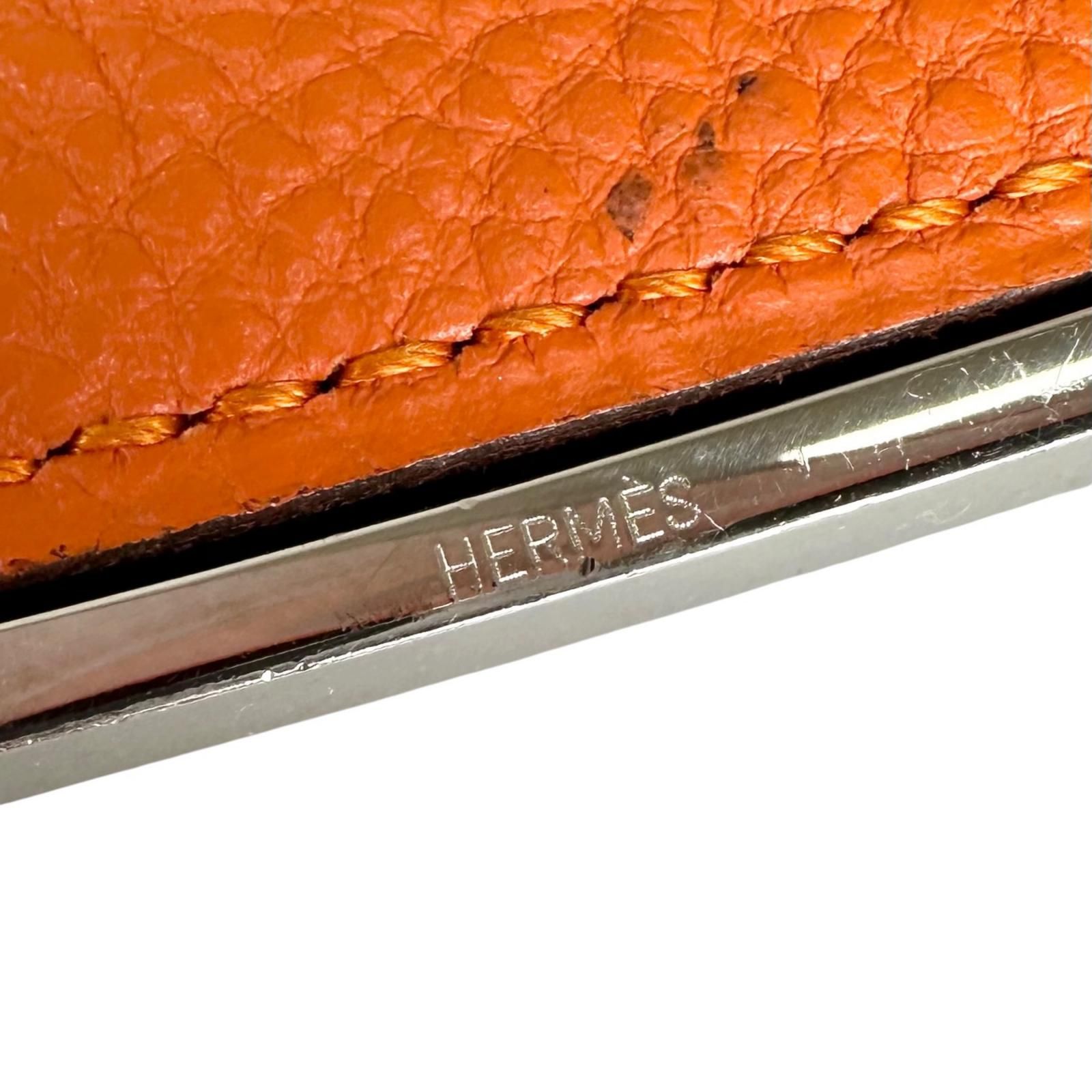HERMES エルメス Hベルト ラッキーメタル ベルト レザー ダーク