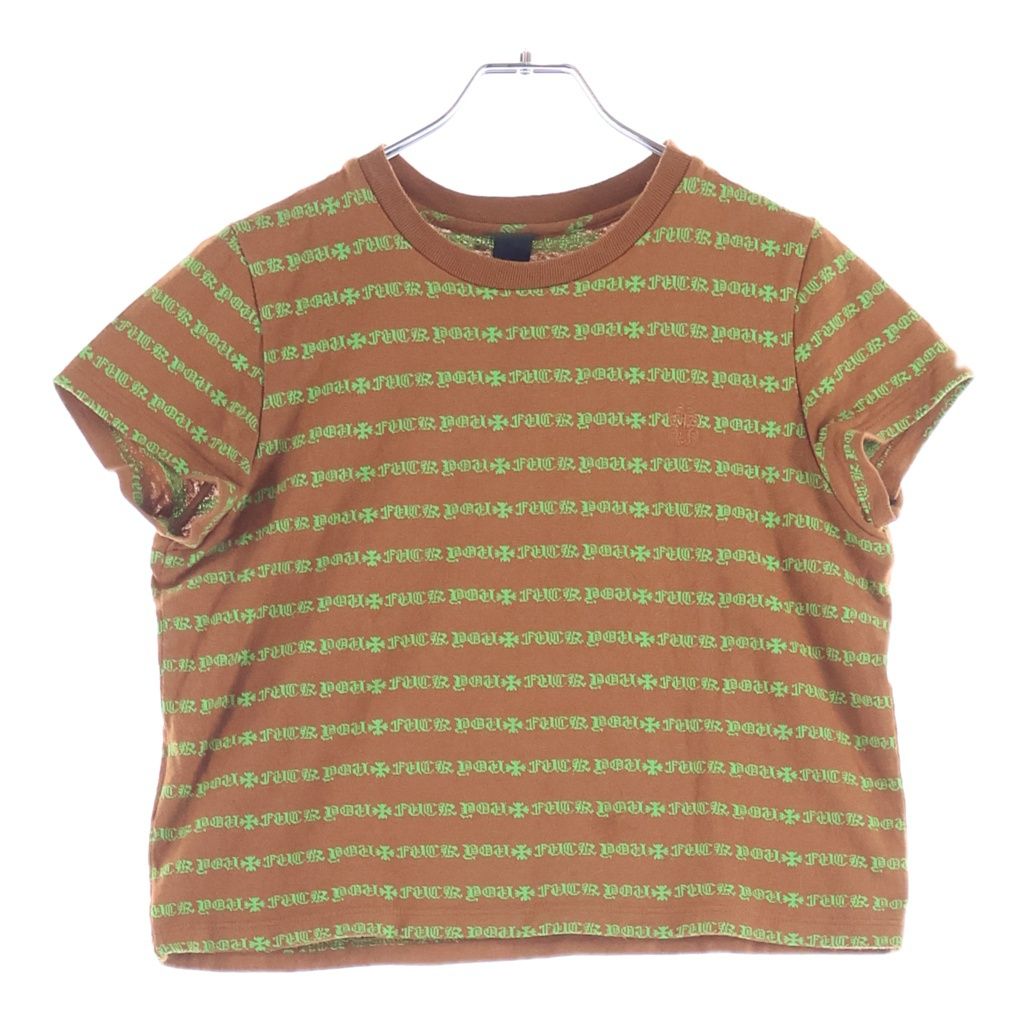 CHROME HEARTS (クロムハーツ) Y NOT Vine Dagger Embroidery Tee ワイノット ヴァインダガー刺繍 Tシャツ 半袖カットソー ブラウン/グリーン