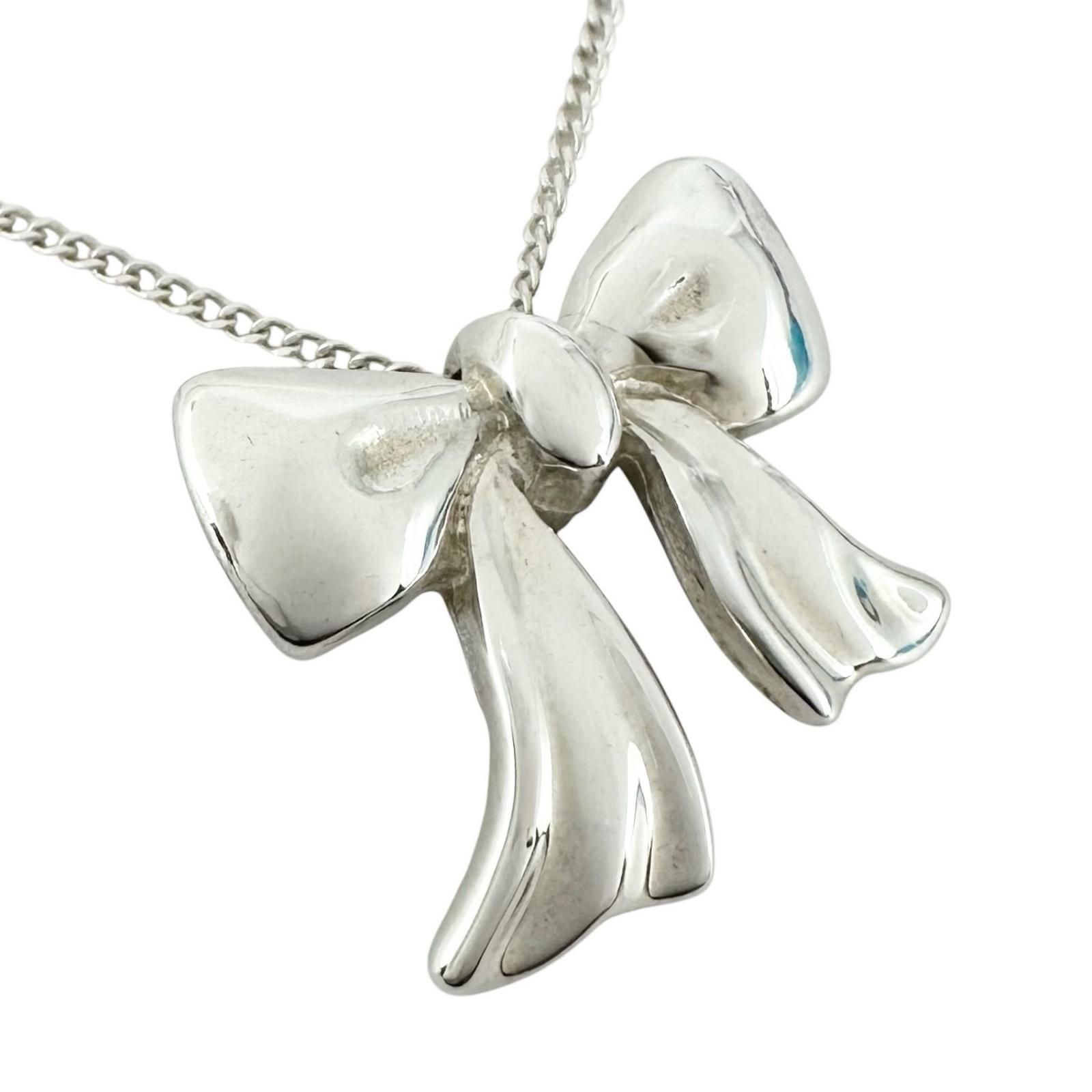 TIFFANY&Co. ティファニー リボン ネックレス シルバー925 シルバー