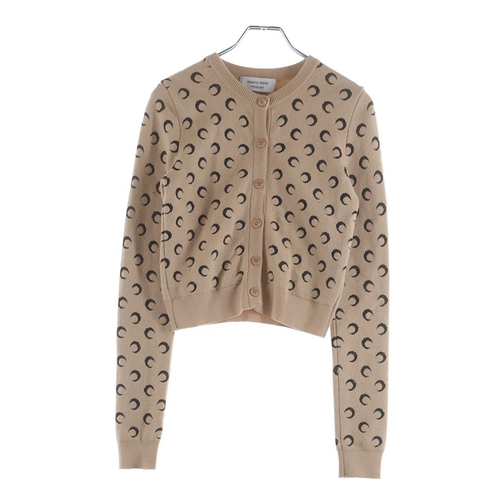 MARINE SERRE (マリーン セル) MOON JACQUARD KNITE FITTED CARDIGAN 
