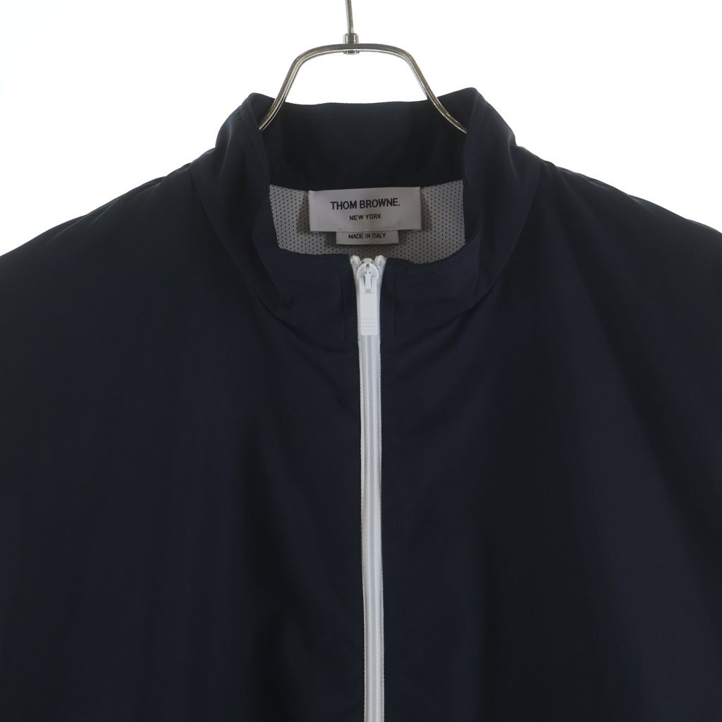 THOM BROWNE トムブラウン 4BAR ミラノステッチ メッシュ トラックジャケット MJT512A-08031-415 ネイビー/ホワイト THOM BROWNE (トムブラウン) 4BAR ミラノステッチ メッシュ トラック