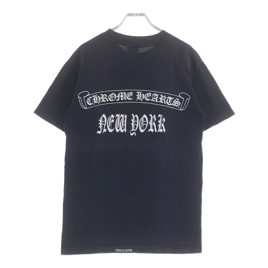 CHROME HEARTS (クロムハーツ) OLD CH S/S TEE オールド ニューヨーク限定 胸クロスプリント クルーネック半袖Tシャツカットソー ブラック