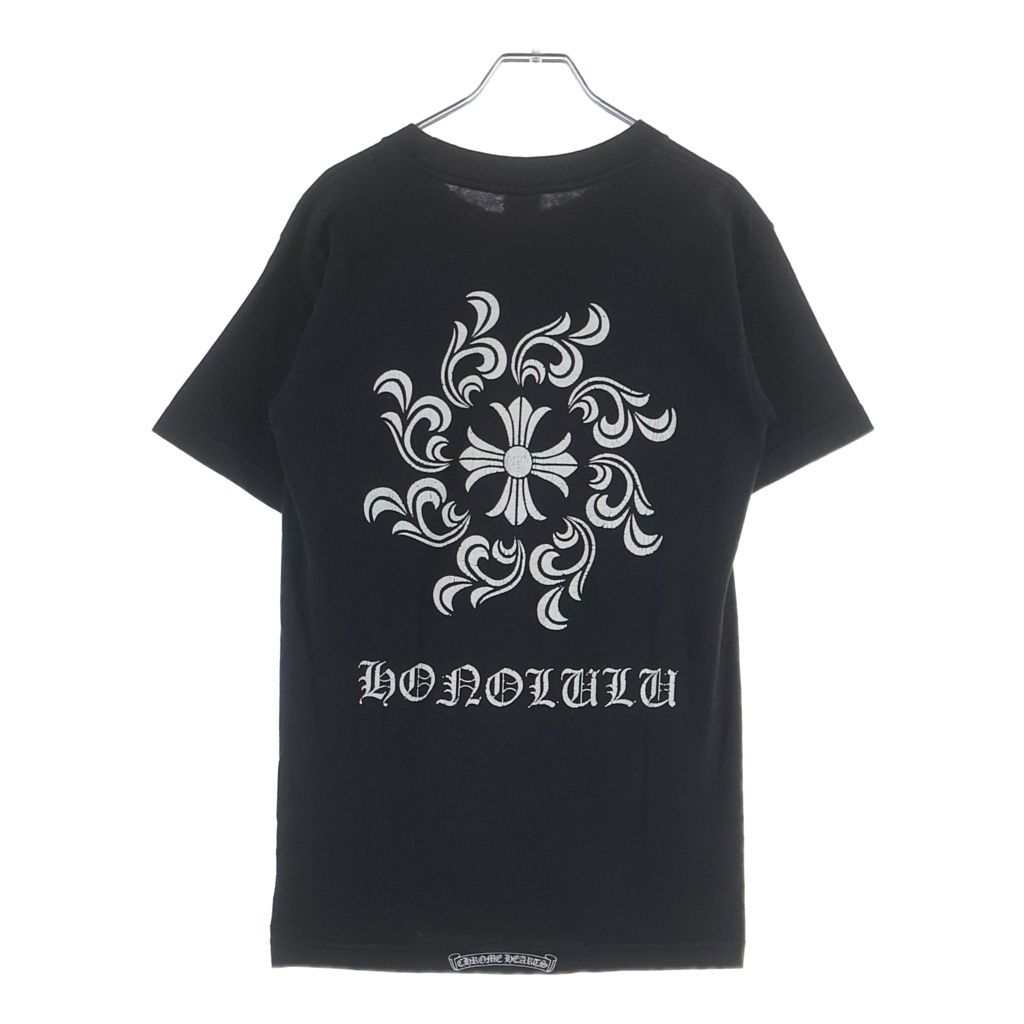 CHROME HEARTS (クロムハーツ) OLD CH S/S TEE ホノルル限定 クルーネック半袖Tシャツカットソー ブラック