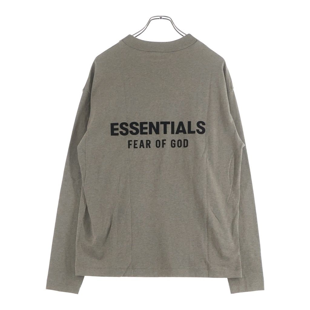 FEAR OF GOD ESSENTIALS (フィアオブゴッド エッセンシャルズ) L/S T-SHIRT フェルトロゴ 長袖Tシャツ ロンT ベージュ