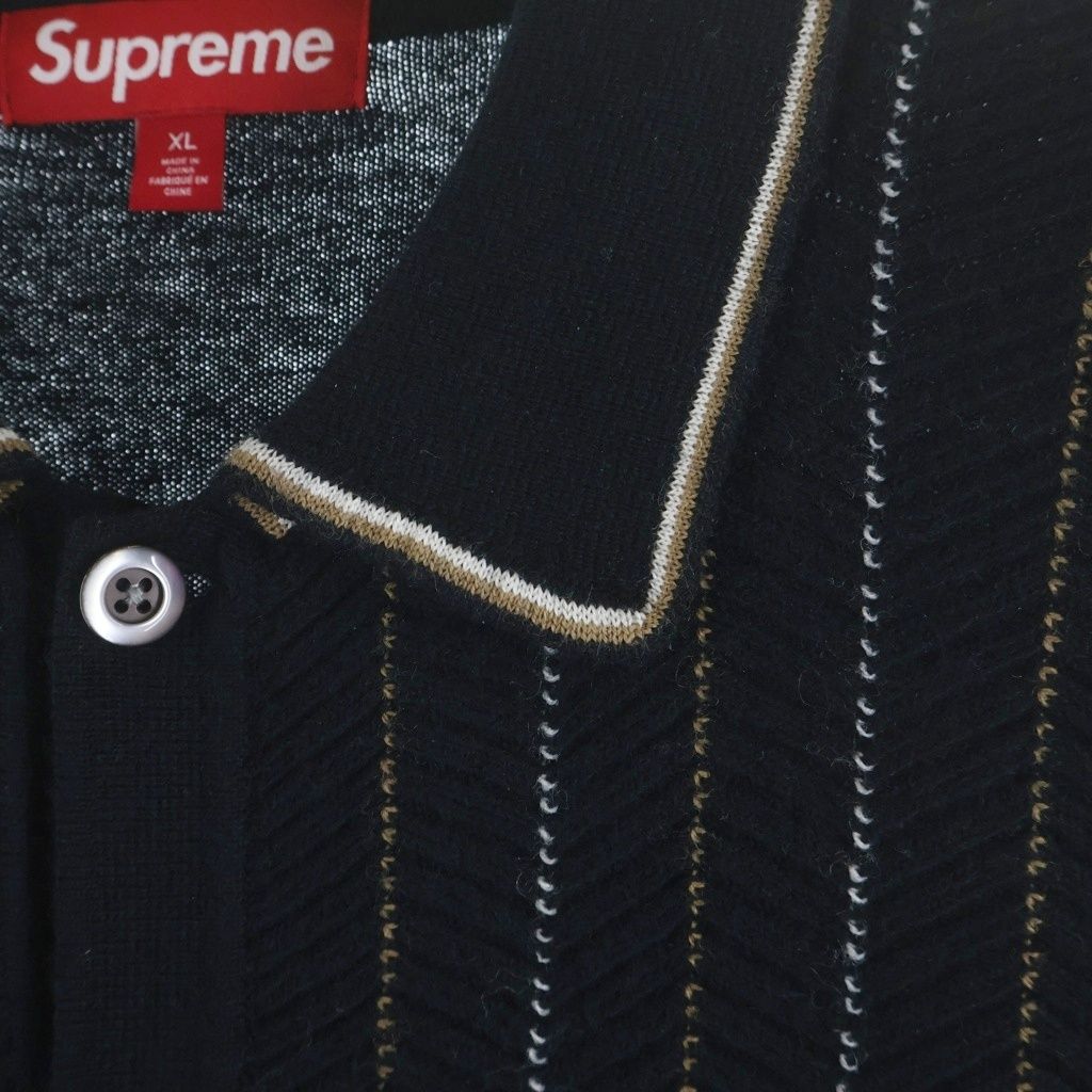 SUPREME (シュプリーム) 25SS Herringbone Cardigan Black